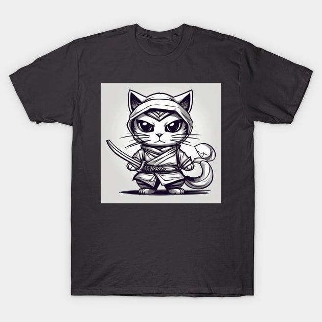 ninja kitten T-Shirt by OWLS store